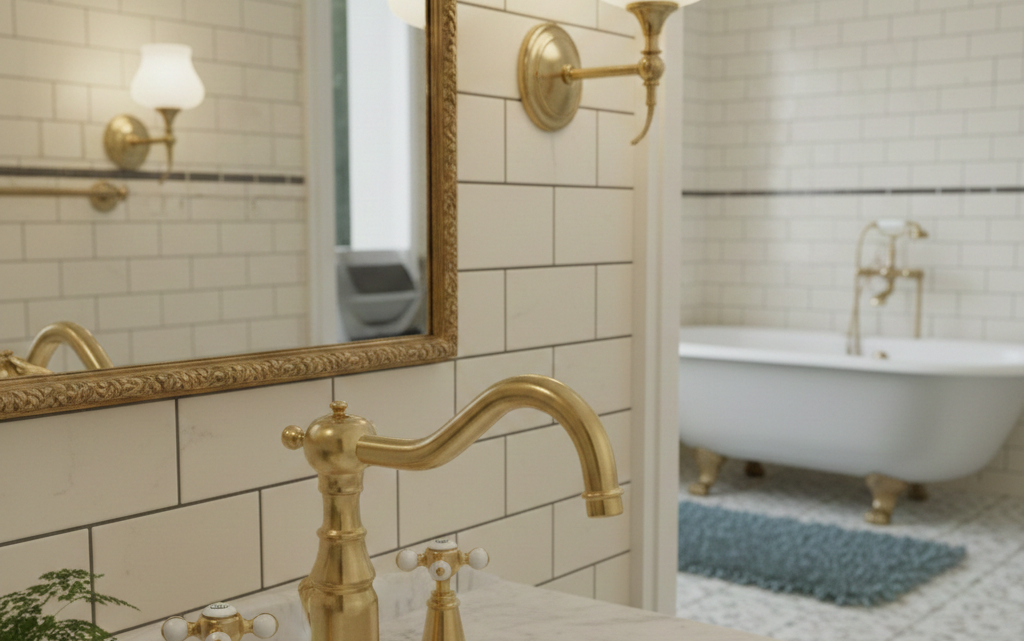 Le charme du mélangeur rétro pour une salle de bain classique
