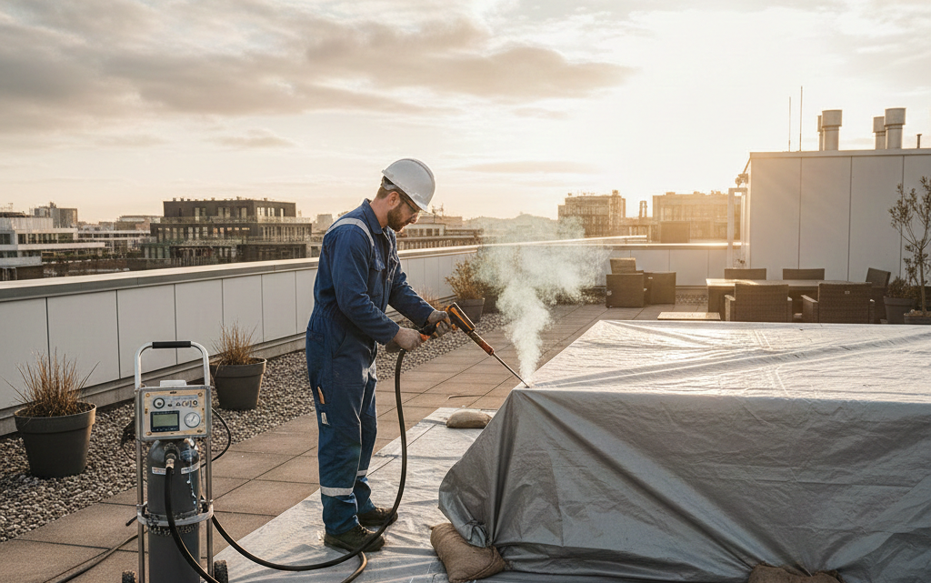 Gaz traceur toiture terrasse : étanchéité