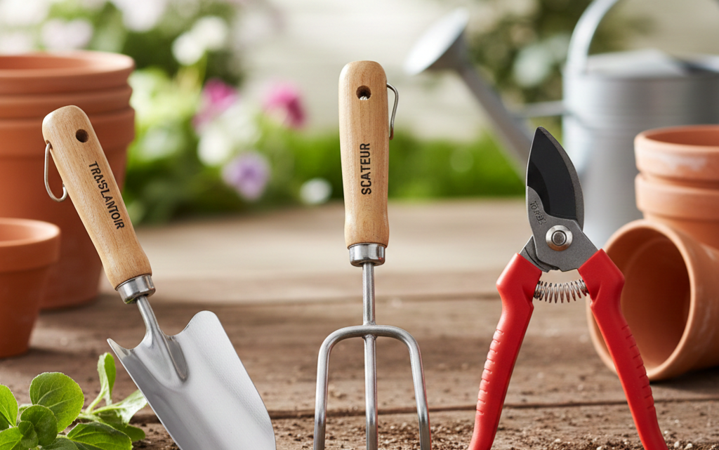 Transplantoir, griffe, sécateur : à quoi servent vraiment les outils pour balcon